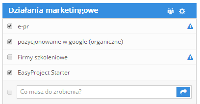 Organizacja pracy z EasyProject