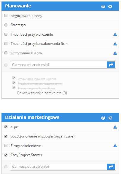 Organizacja pracy z EasyProject